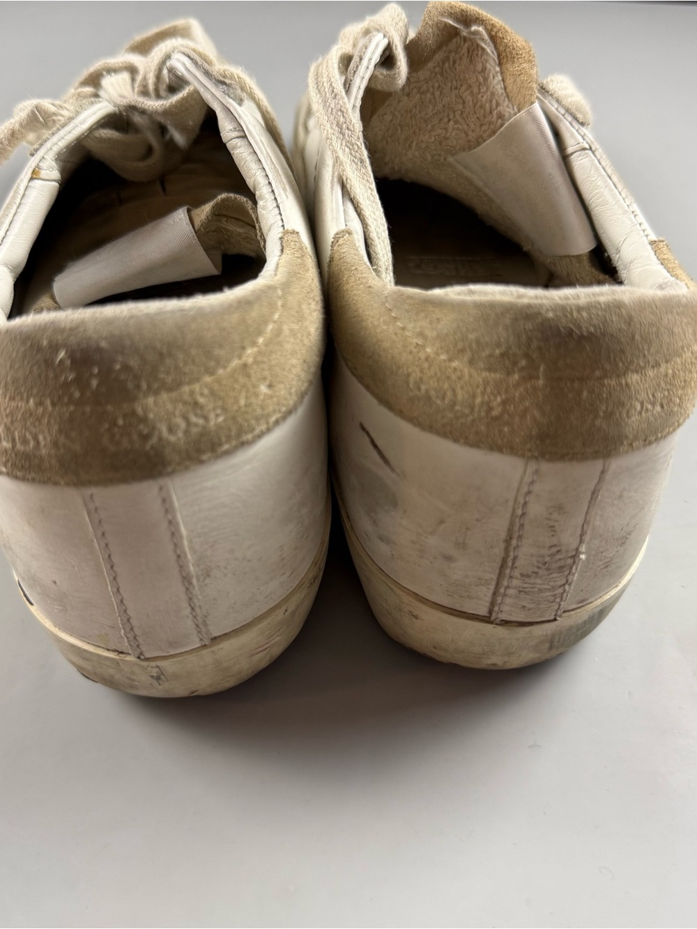 Golden Goose Superstar Leather Sneakers White Beige Star Womens EU 38 / US 7.5 - Picture 7 of 13